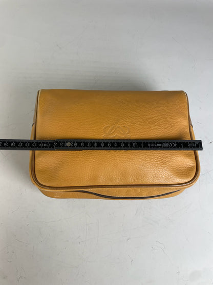 Vintage Loewe Leather Cosmetic Case Yellow Gold