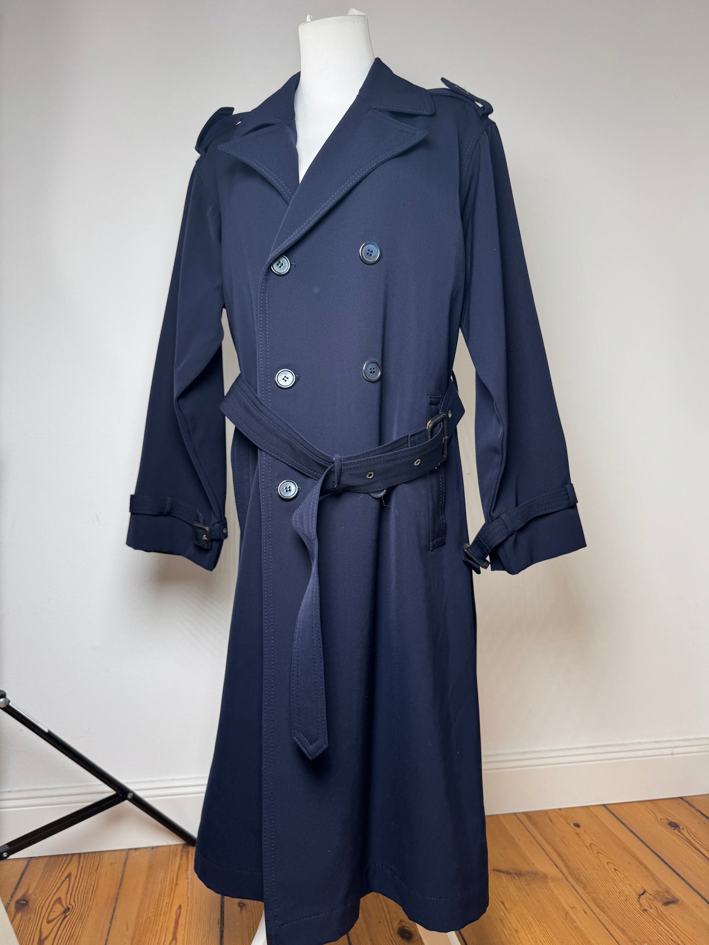 Vintage Yves Saint Laurent Trenchcoat L Navy