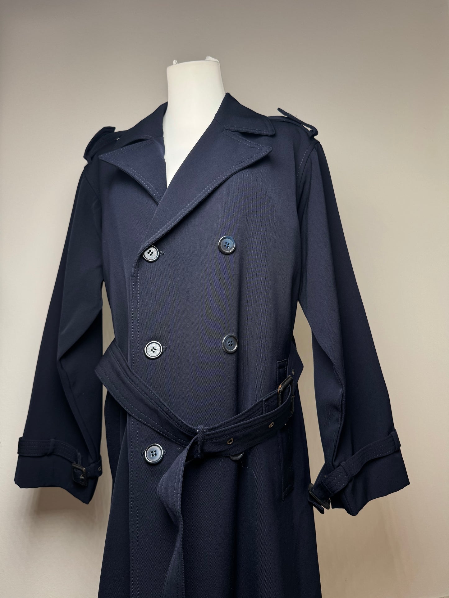 Vintage Yves Saint Laurent Trenchcoat L Navy