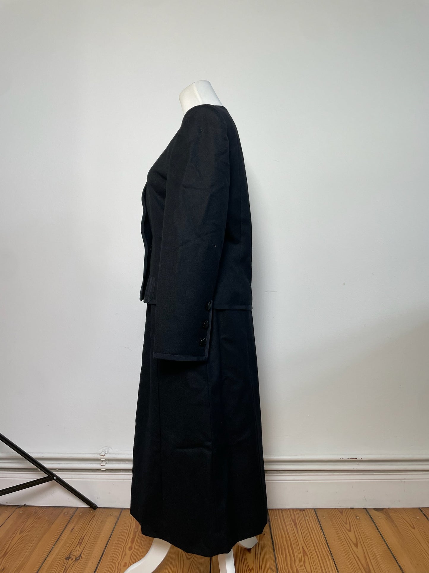 Vintage Givenchy Wool Blazer Set Black M