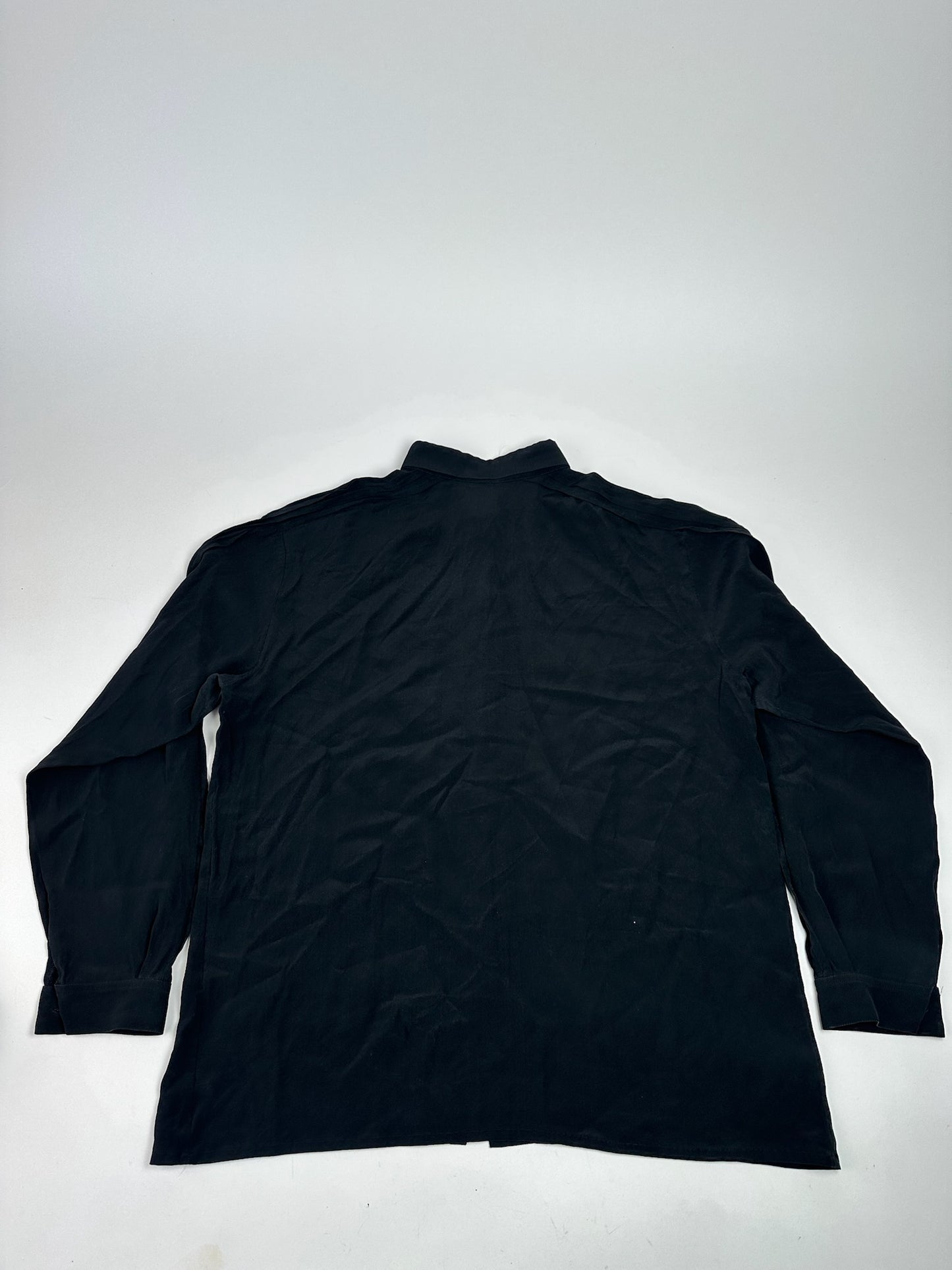 Vintage Dior Silk Shirt Black M