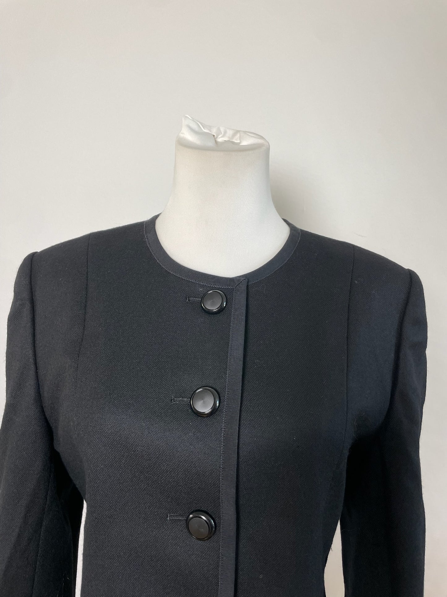 Vintage Givenchy Wool Blazer Set Black M