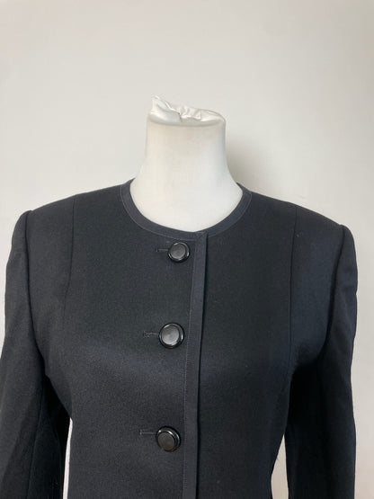 Vintage Givenchy Wool Blazer Set Black M