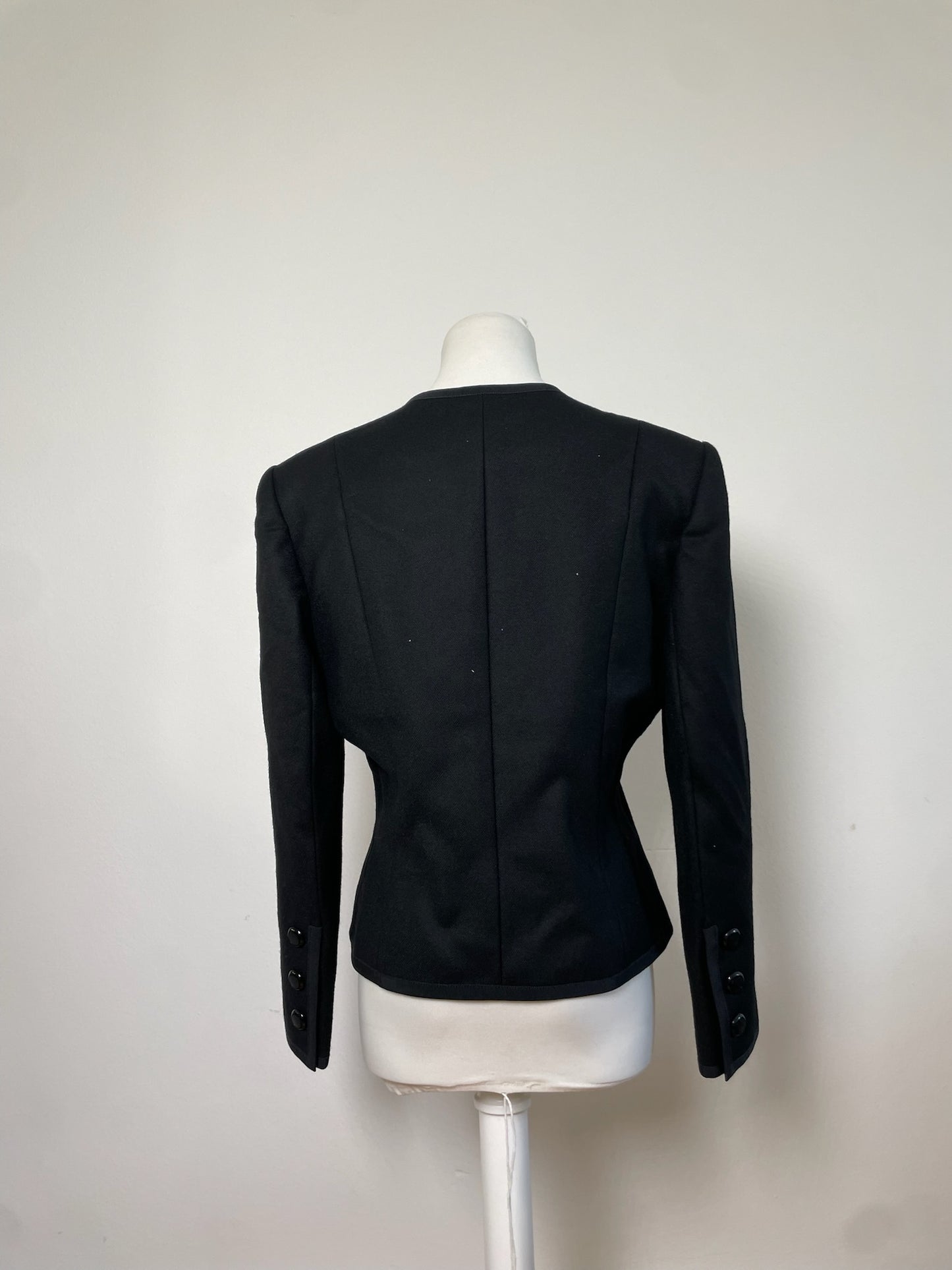 Vintage Givenchy Wool Blazer Set Black M