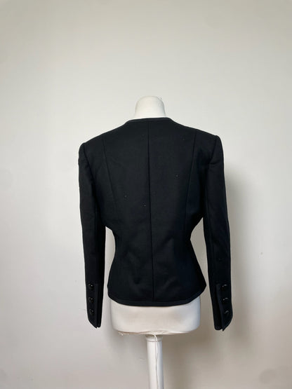 Vintage Givenchy Wool Blazer Set Black M