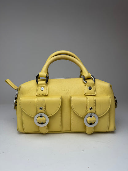 Sac vintage en cuir jaune Givenchy
