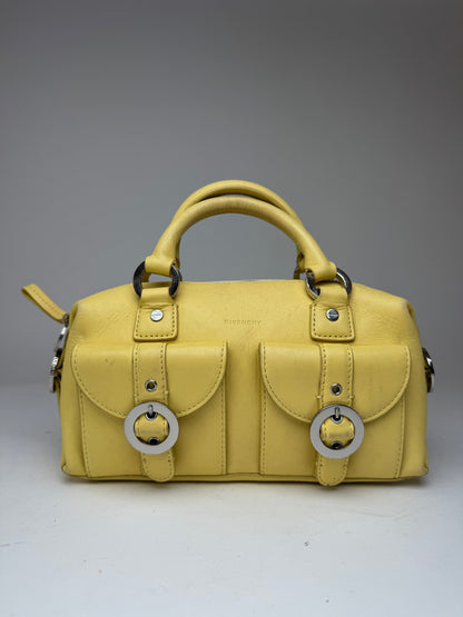 Sac vintage en cuir jaune Givenchy