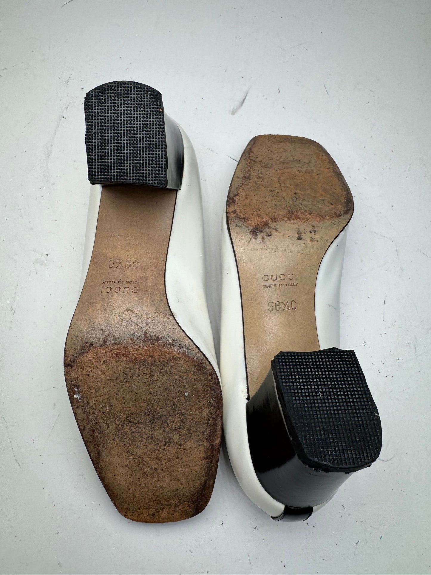 Vintage Gucci Horsebit Pumps Black White EU36,5