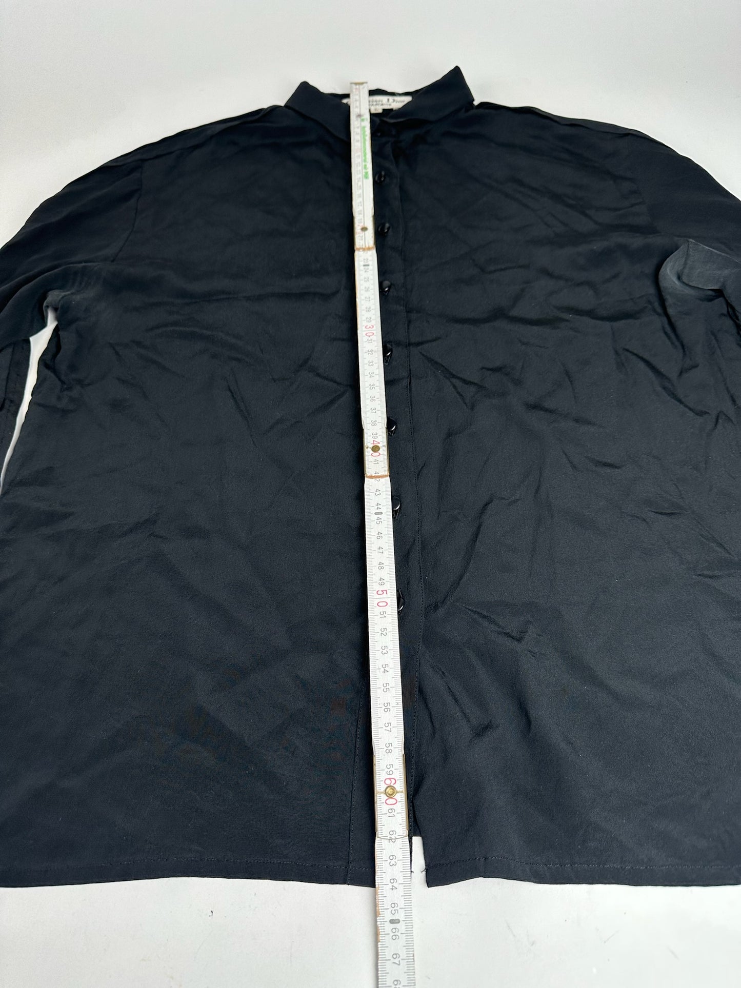 Vintage Dior Silk Shirt Black M