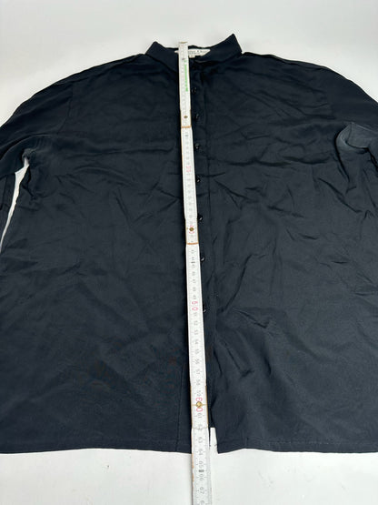 Vintage Dior Silk Shirt Black M