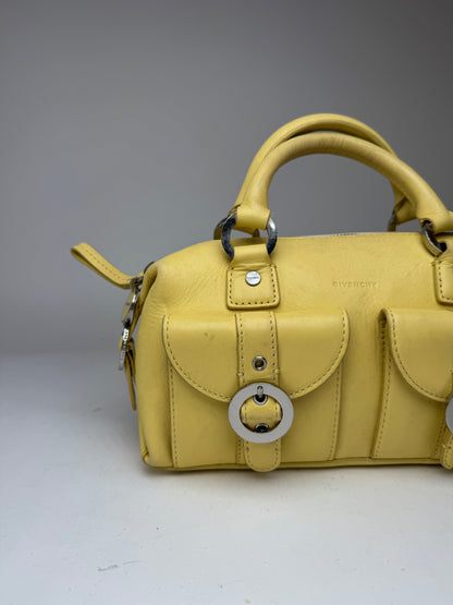 Sac vintage en cuir jaune Givenchy