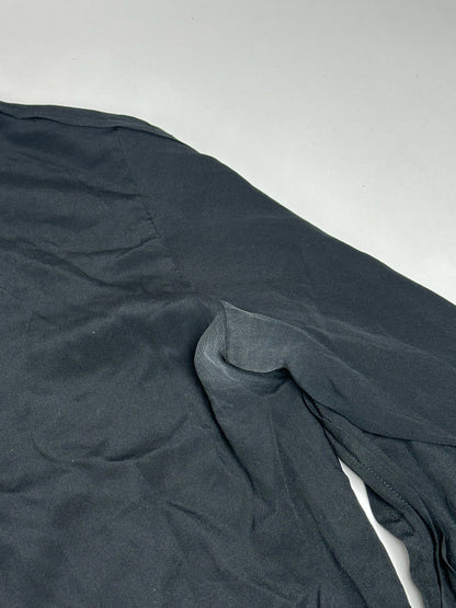 Vintage Dior Silk Shirt Black M