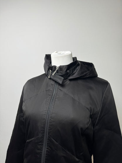 Vintage Courreges Puffer Leather Jacket 38/M black