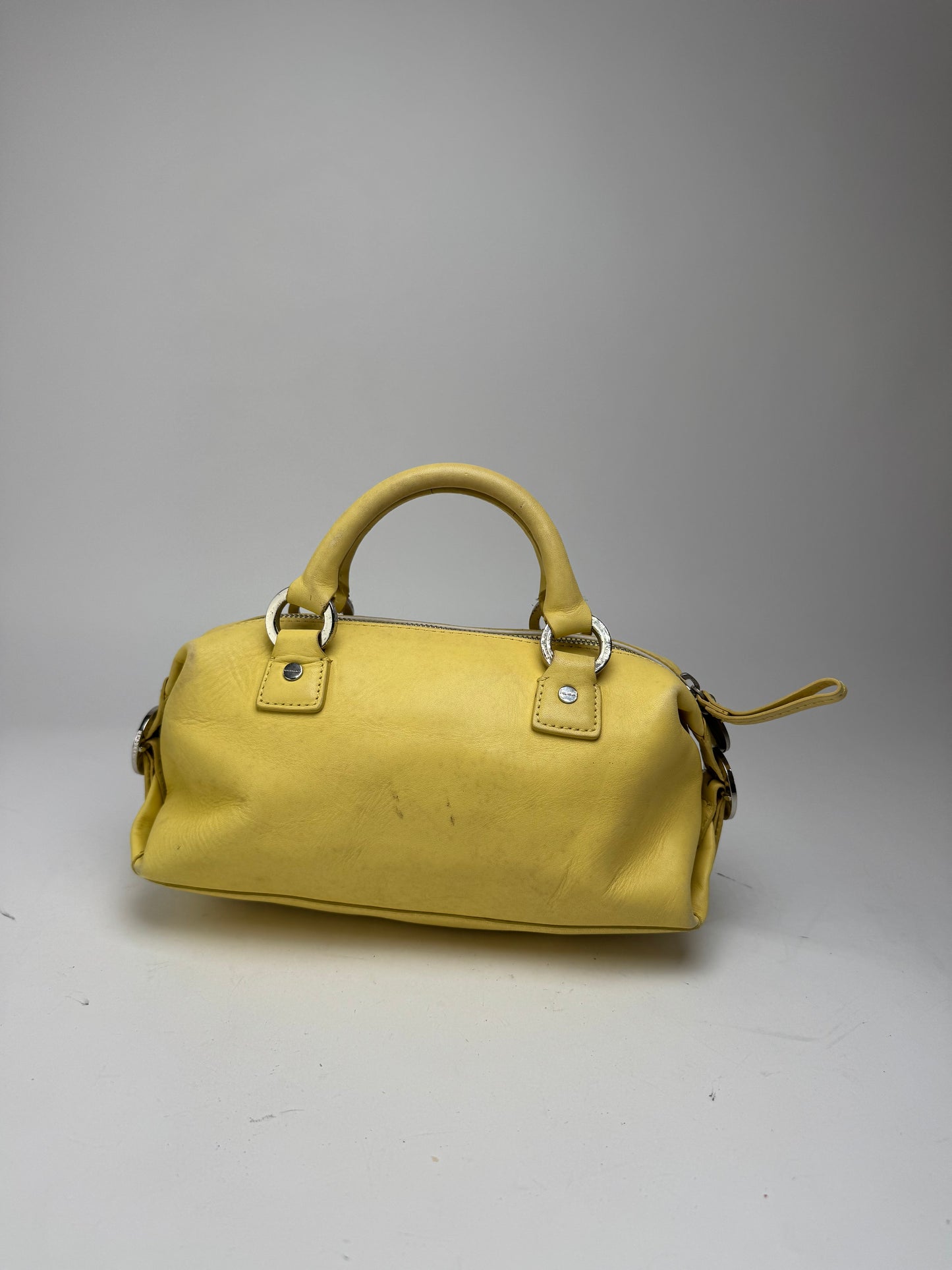 Sac vintage en cuir jaune Givenchy