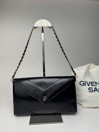 Sac vintage Givenchy 4G en cuir noir