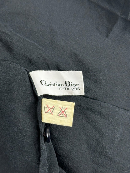 Vintage Dior Silk Shirt Black M