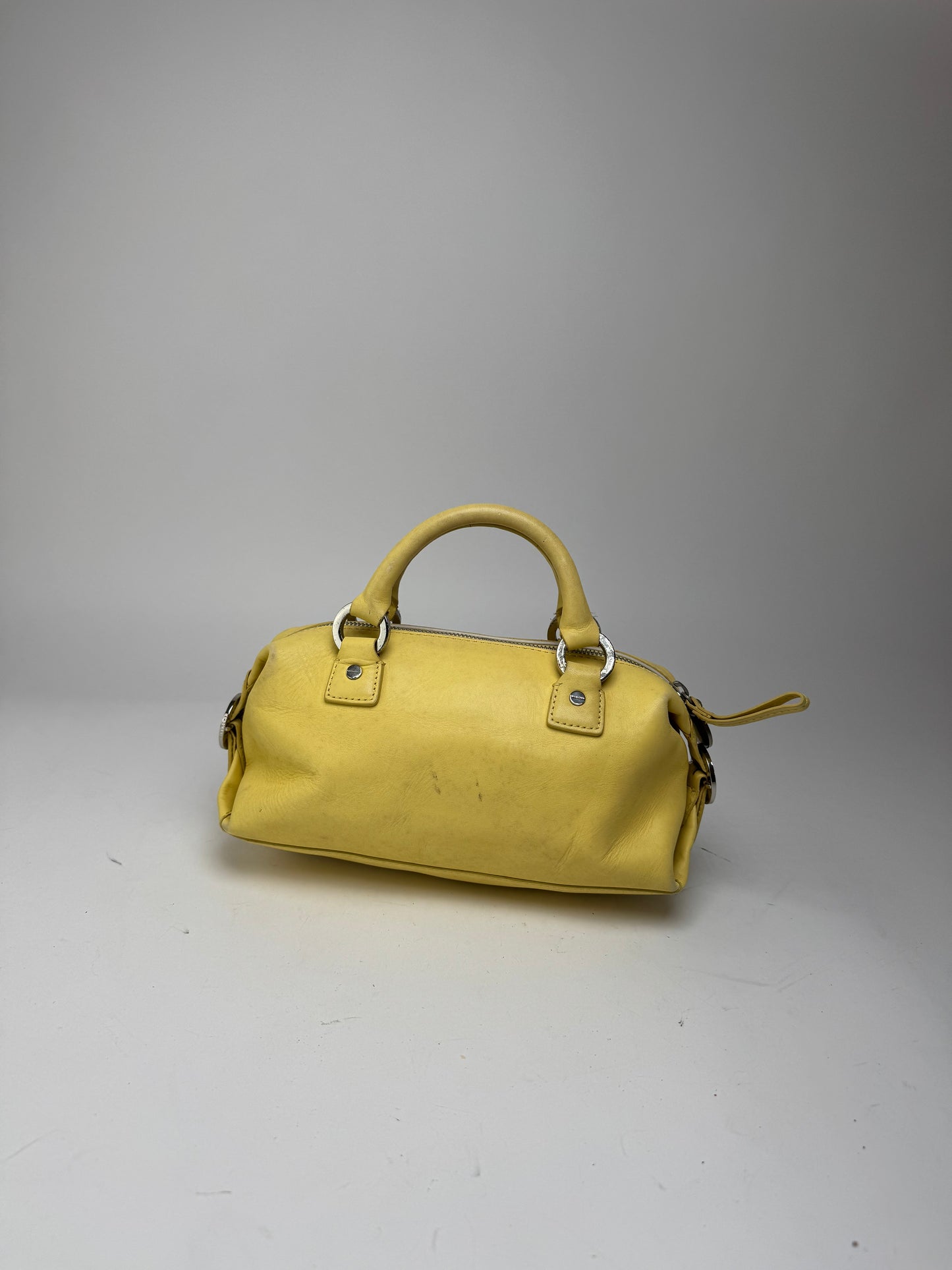 Sac vintage en cuir jaune Givenchy