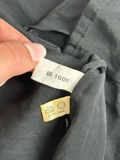 Vintage Dior Silk Shirt Black M