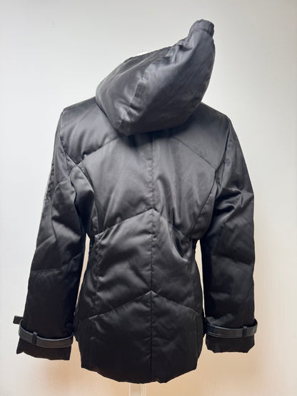 Vintage Courreges Puffer Leather Jacket 38/M black