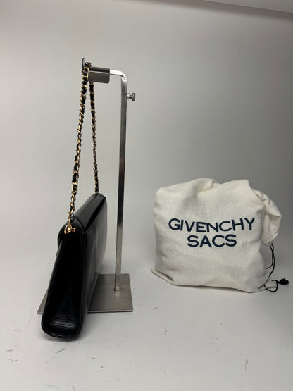 Sac vintage Givenchy 4G en cuir noir
