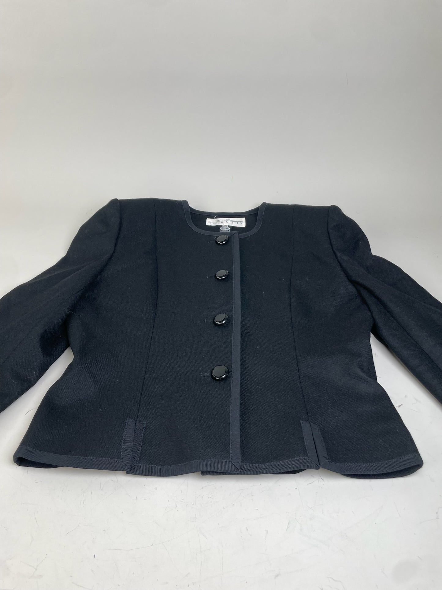 Vintage Givenchy Wool Blazer Set Black M