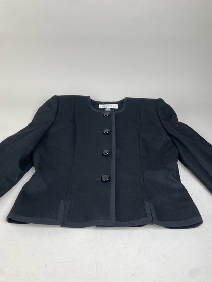 Vintage Givenchy Wool Blazer Set Black M