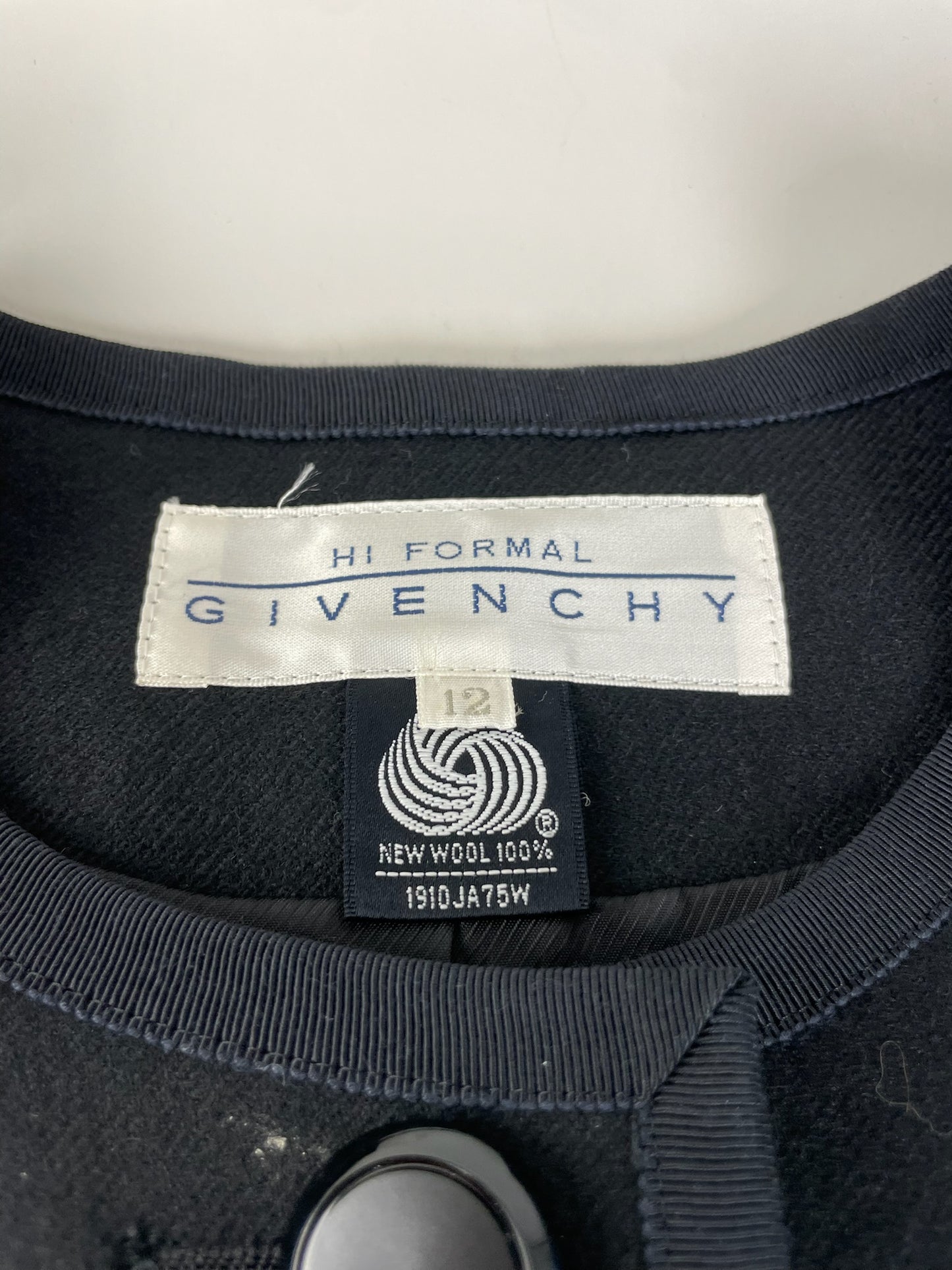 Vintage Givenchy Wool Blazer Set Black M