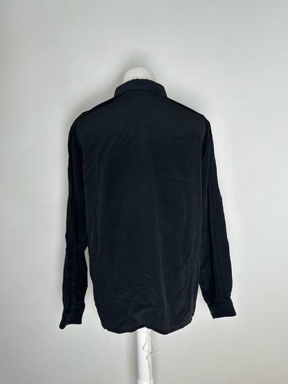 Vintage Dior Silk Shirt Black M