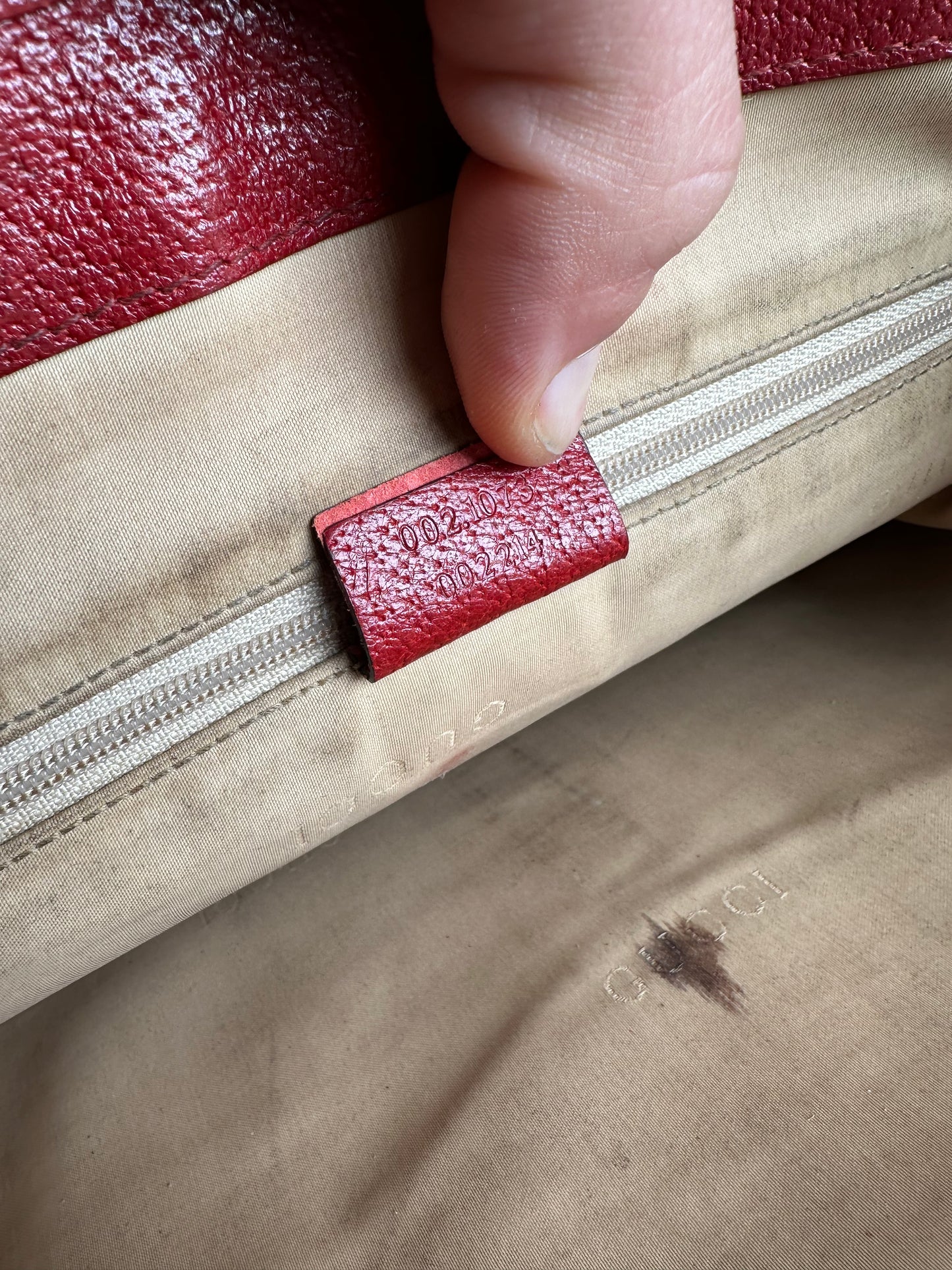 Vintage Gucci Jackie Pigskin Leather Shoulder Bag Red