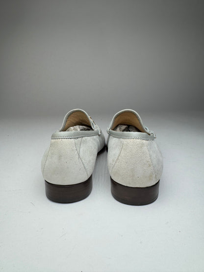 Vintage Gucci Suede Horsebit Loafer Light Blue 36,5C