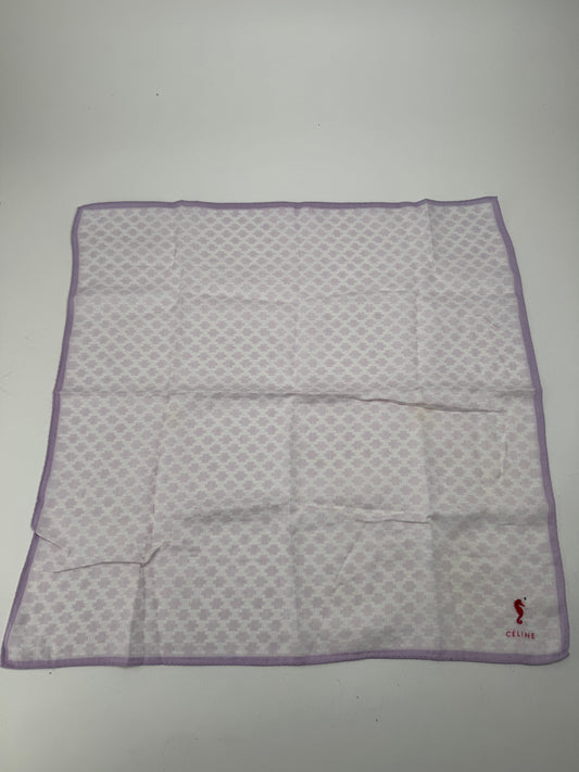Vintage Celine Paris Monogram Scarf beige purple