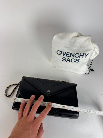 Sac vintage Givenchy 4G en cuir noir
