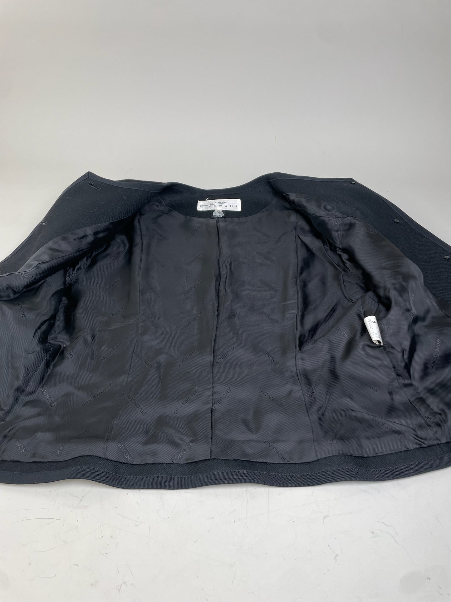 Vintage Givenchy Wool Blazer Set Black M
