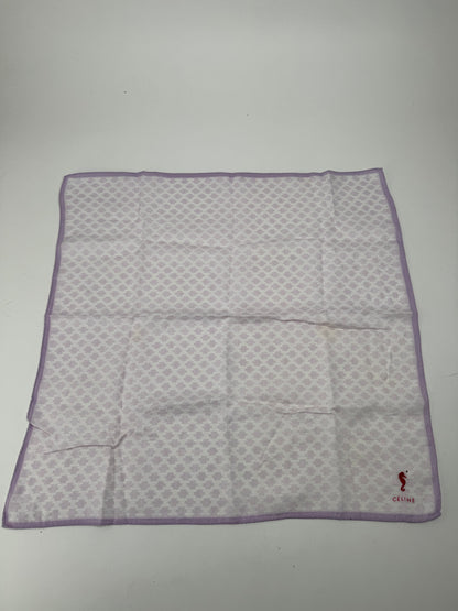 Vintage Celine Paris Monogram Scarf beige purple