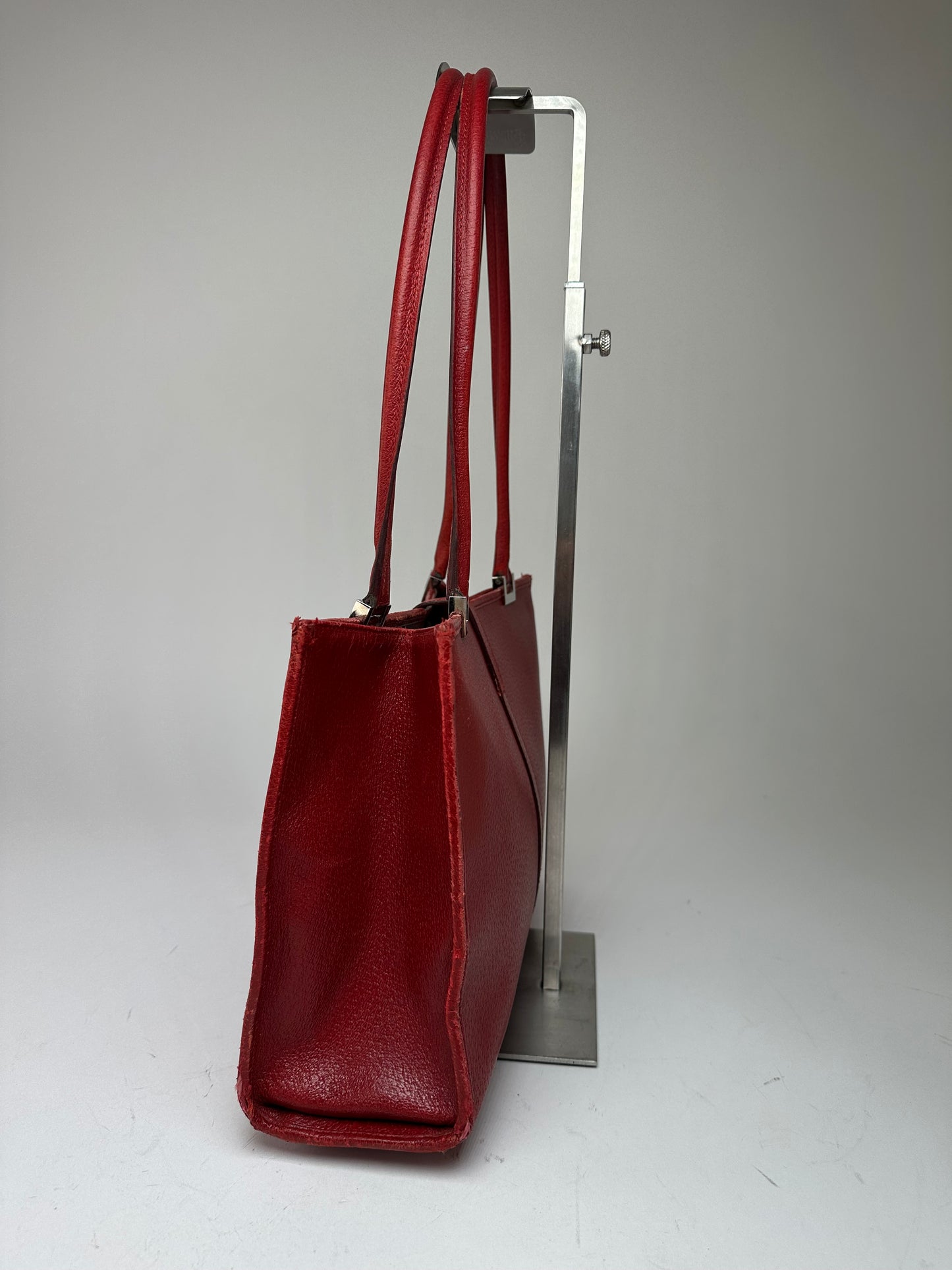 Vintage Gucci Jackie Pigskin Leather Shoulder Bag Red