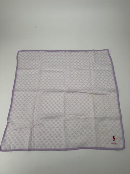 Vintage Celine Paris Monogram Scarf beige purple
