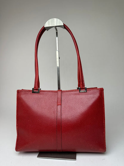 Vintage Gucci Jackie Pigskin Leather Shoulder Bag Red