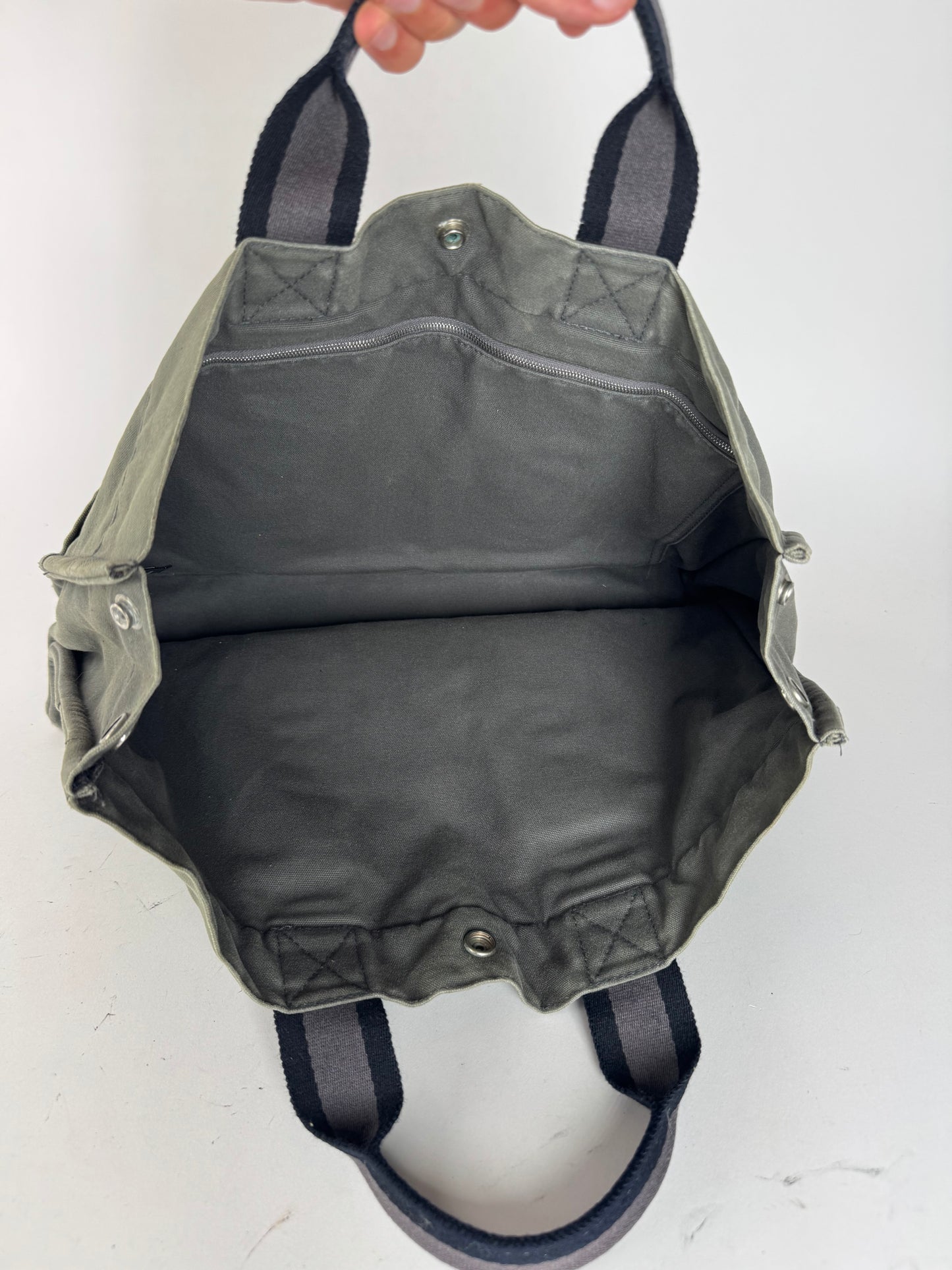 Vintage Hermes Shopper Bag Grey