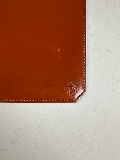 Vintage Yves Saint Laurent Smooth Leather Wallet Brown Gold