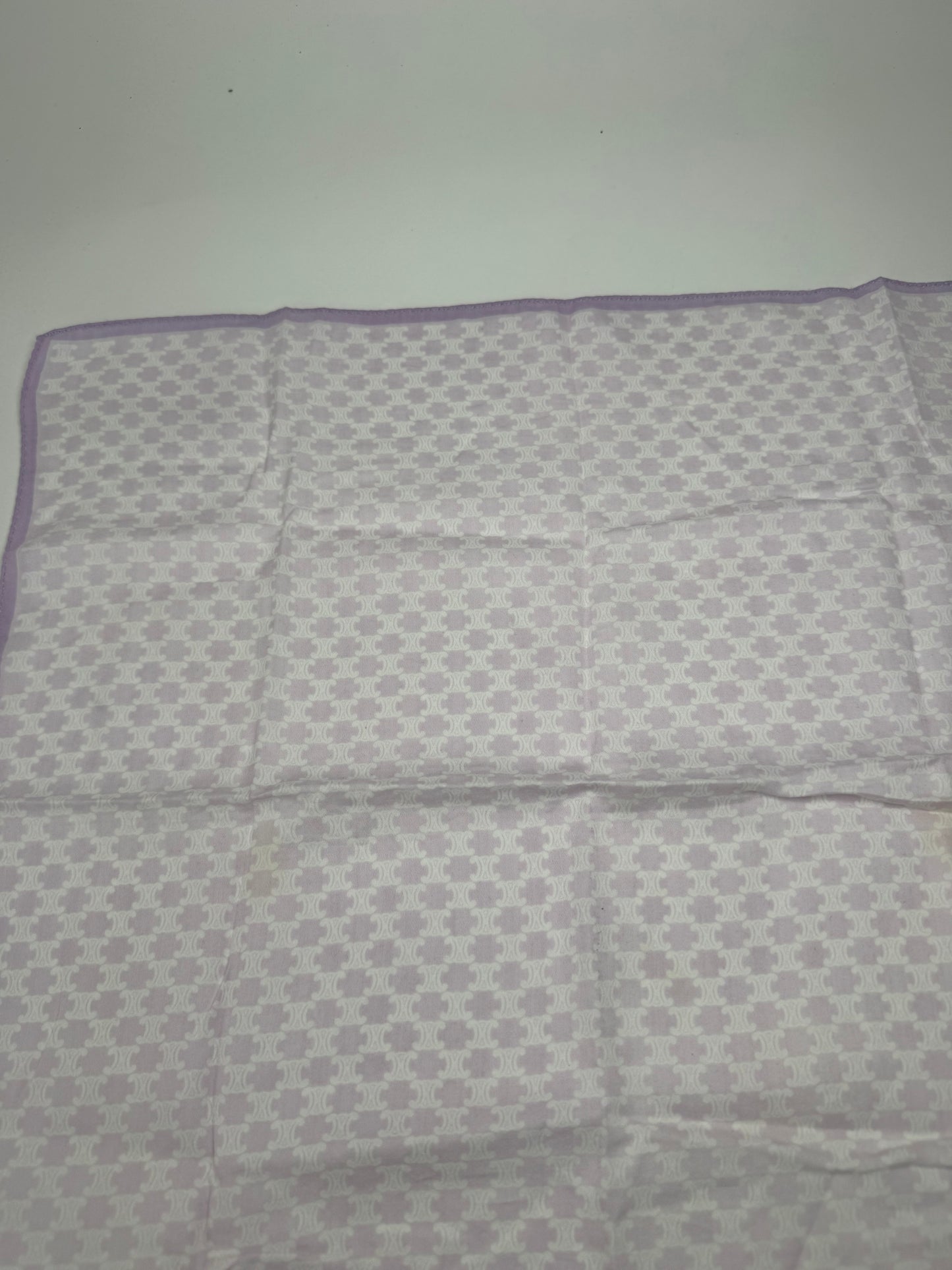 Vintage Celine Paris Monogram Scarf beige purple