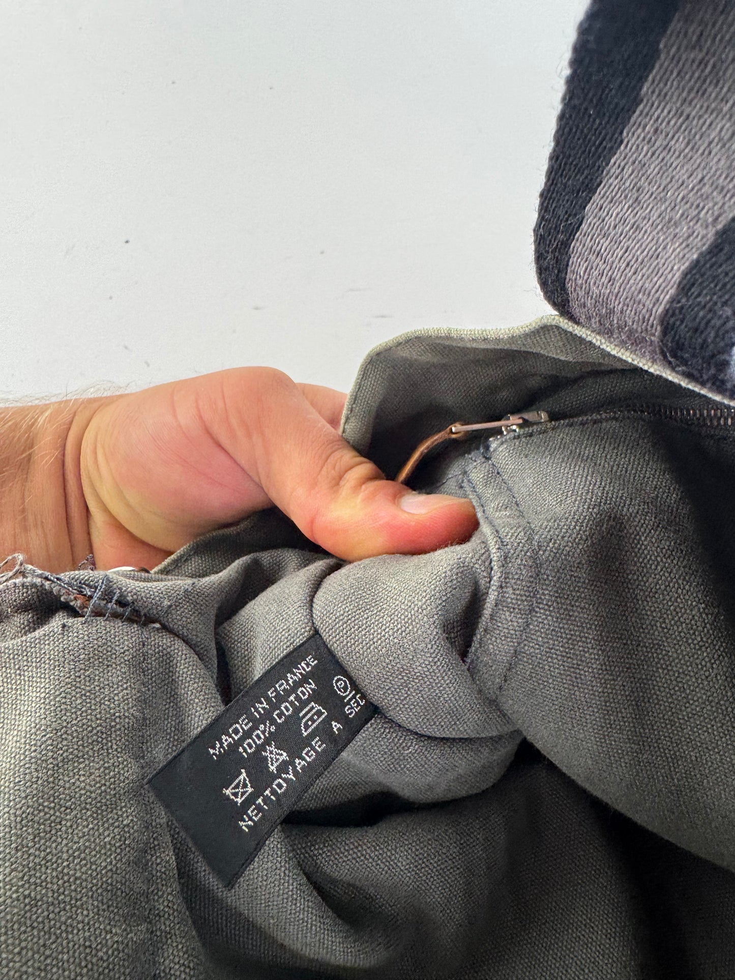 Vintage Hermes Shopper Bag Grey