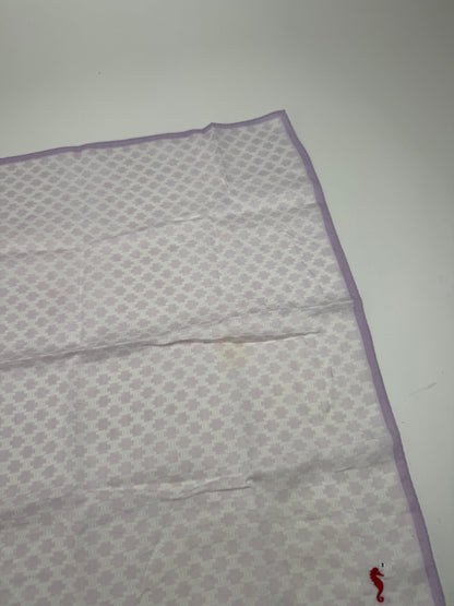 Vintage Celine Paris Monogram Scarf beige purple