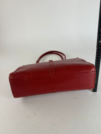 Vintage Gucci Jackie Pigskin Leather Shoulder Bag Red