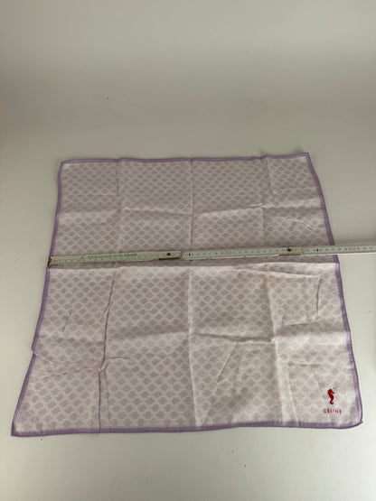 Vintage Celine Paris Monogram Scarf beige purple
