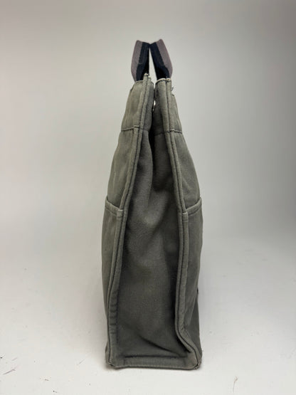 Vintage Hermes Shopper Bag Grey