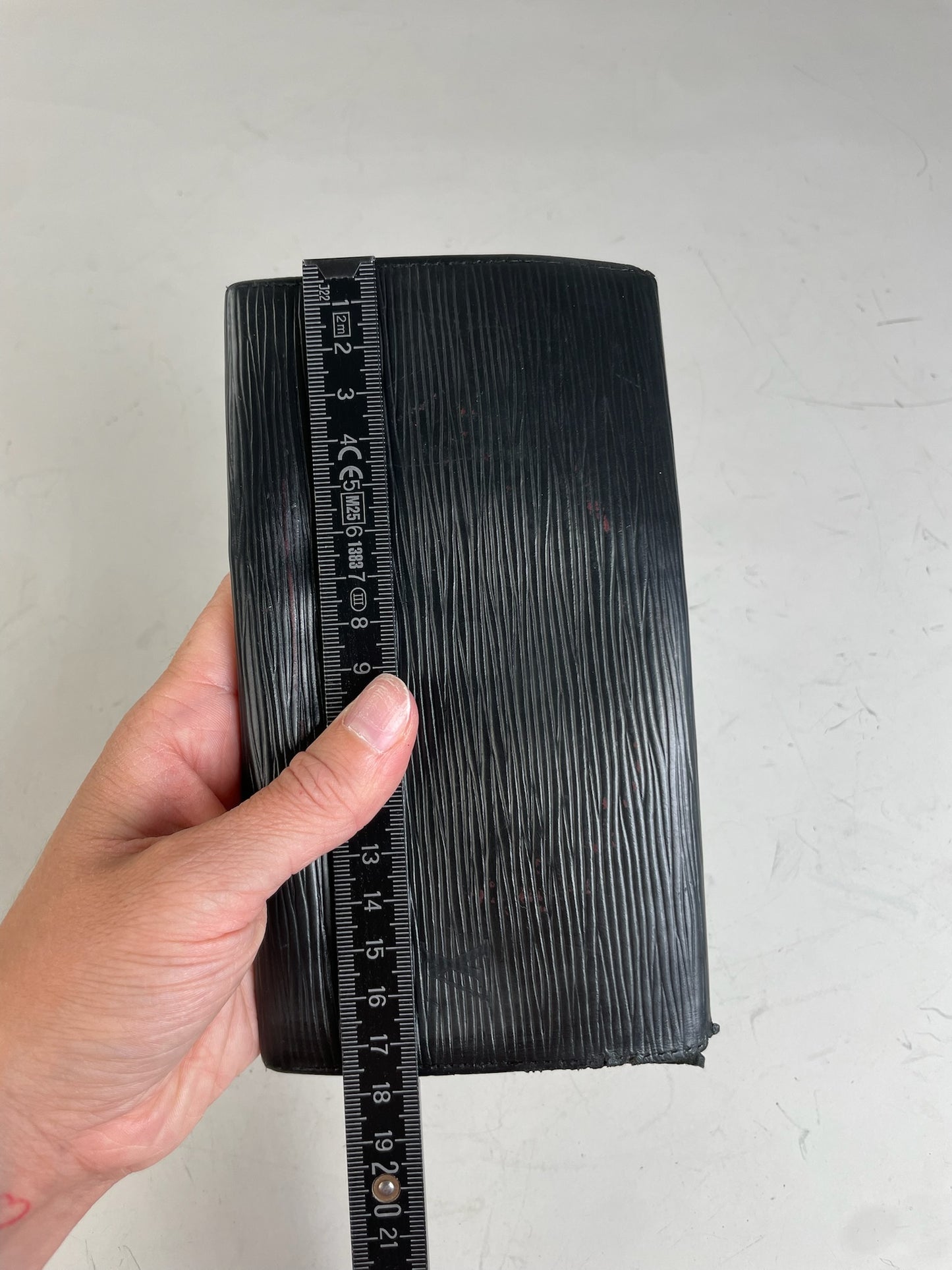 Vintage Louis Vuitton Epi Leather Clutch Black Silver