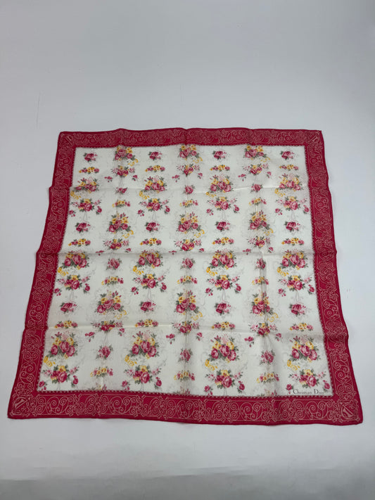 Vintage Dior Floral Silk scarf