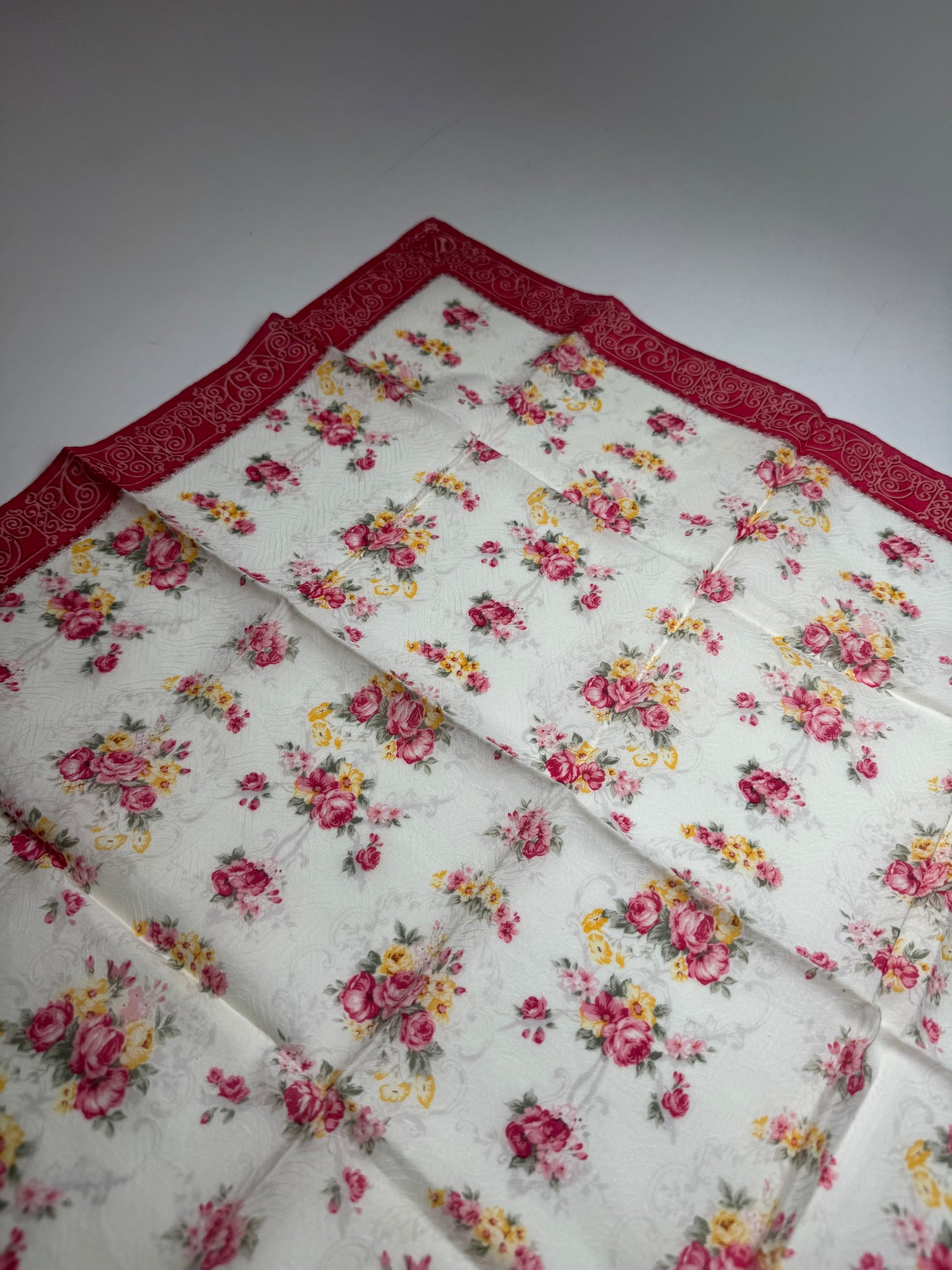 Vintage Dior Floral Silk scarf