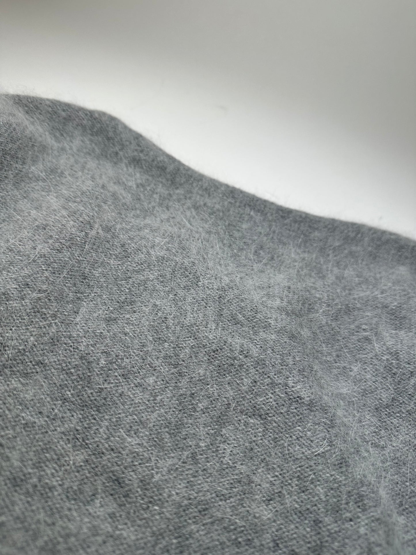 Vintage Balenciaga La Mode Angora Wool Knit Pullover Grey M