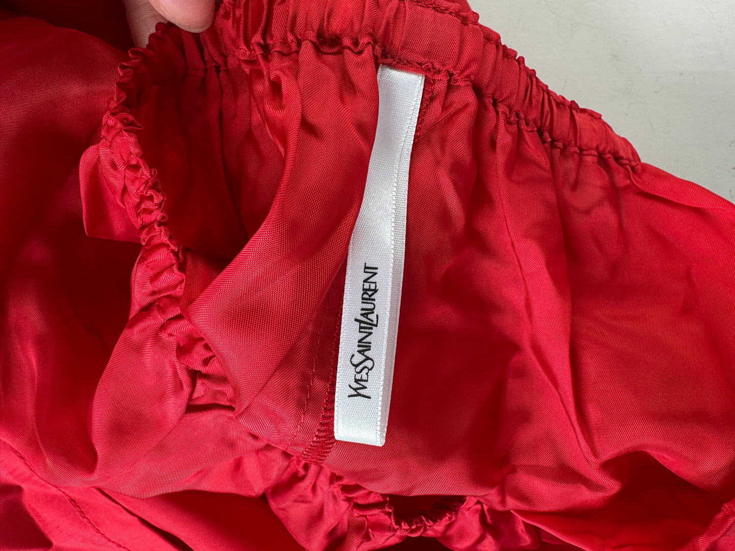 Vintage Yves Saint Laurent Skirt Bright Red L